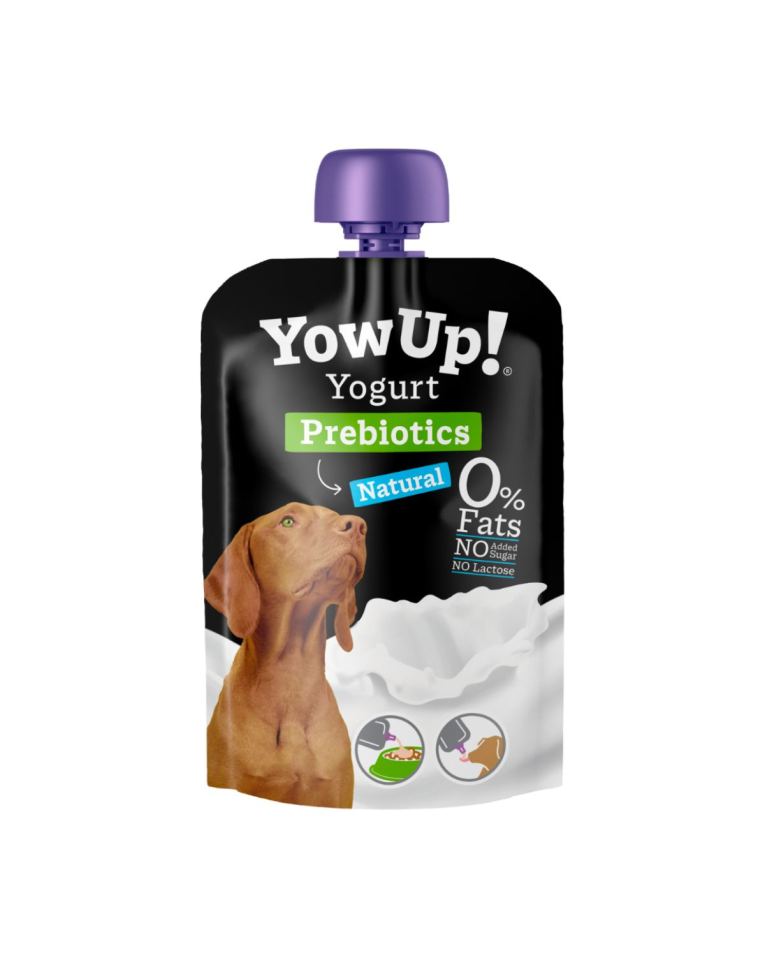 YowUp Iogurtes Cão Prebiotico / Natural 85 Gr é um iogurt para cão com prebióticos certificado por veterinários.