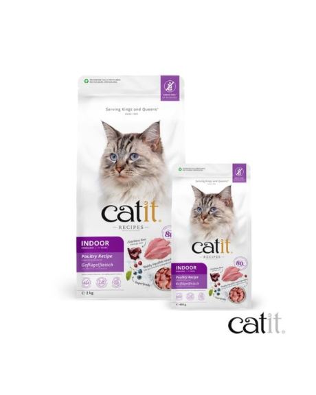 Receita Catit Aves Gatos Esterilizados é uma receita completa altamente digerível, feita especialmente para apoiar a saúde e a digestão do gato esterilizado. Acima de tudo para ajudá-los a manter uma pelagem brilhante e reduzir o odor ruim das fezes. Então, esta deliciosa receita de pássaros feita com a tecnologia de culinária de ponta, que nos permite preparar ingredientes reais de carne em temperaturas mais baixas, preservando seus nutrientes naturais e seu sabor requintado.
