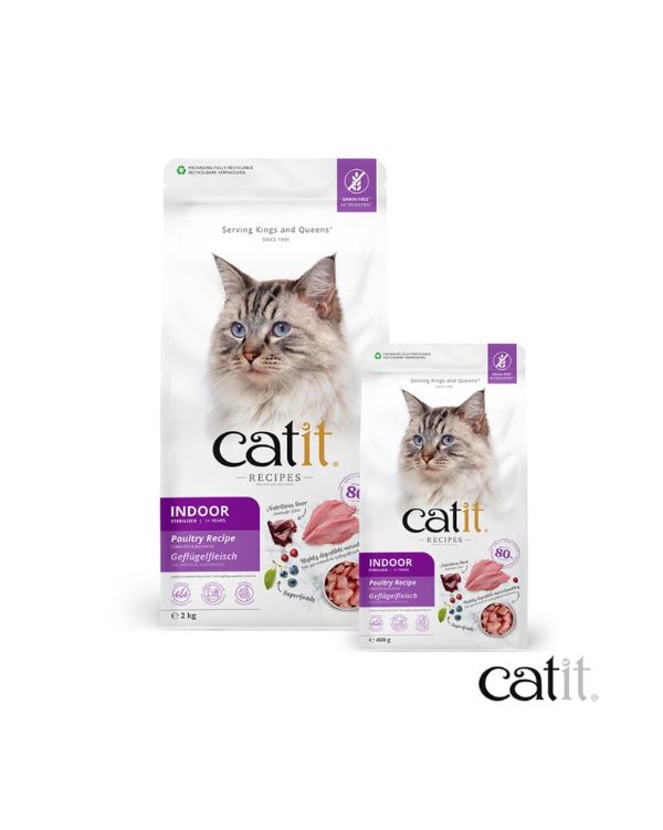 Receita Catit Aves Gatos Esterilizados é uma receita completa altamente digerível, feita especialmente para apoiar a saúde e a digestão do gato esterilizado. Acima de tudo para ajudá-los a manter uma pelagem brilhante e reduzir o odor ruim das fezes. Então, esta deliciosa receita de pássaros feita com a tecnologia de culinária de ponta, que nos permite preparar ingredientes reais de carne em temperaturas mais baixas, preservando seus nutrientes naturais e seu sabor requintado.