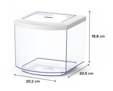 Aquario BettaCube branco medidas