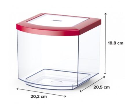 Aquario BettaCube vermelho medidas