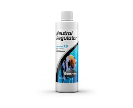 Seachem Neutral Regulator ajusta o pH para neutro (pH 7,0) de um pH baixo ou alto e o mantém nesse nível.