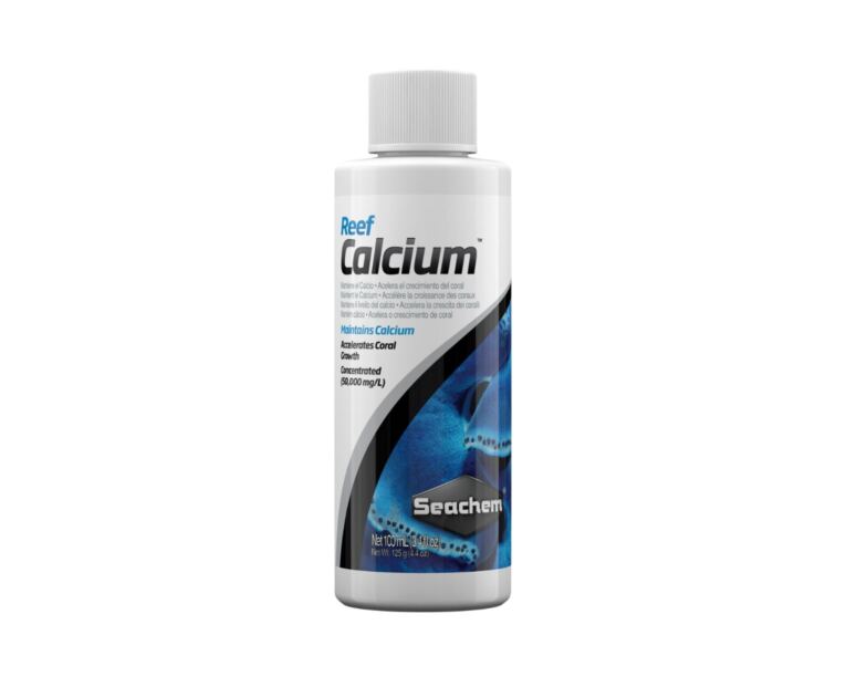Seachem Reef Calcium é um cálcio complexo de poligluconato biodisponível concentrado (50.000 mg/L).