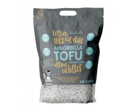 Areia de Tofu De Carvão E Clorexidina - Ferribiella 5,5 l