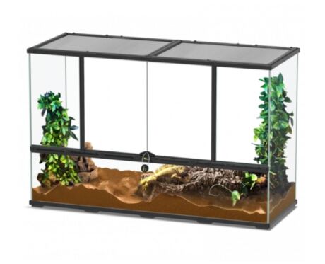 Terrário Premium Terratlantis 118 x 45 x 75 cm - preto