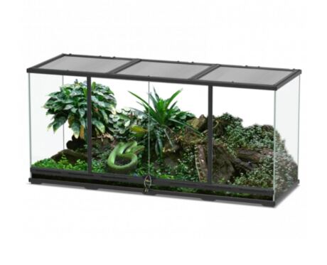 Terrário Premium Terratlantis 132 x 45 x 60 cm - preto