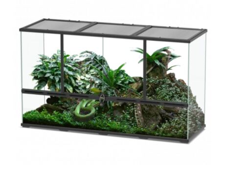Terrário Premium Terratlantis 132 x 45 x 75 cm - preto