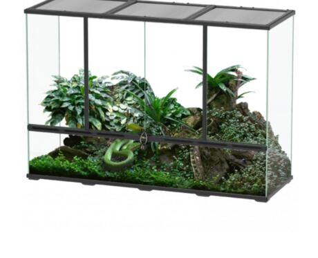 Terrário Premium Terratlantis 132 x 45 x 90 cm - preto