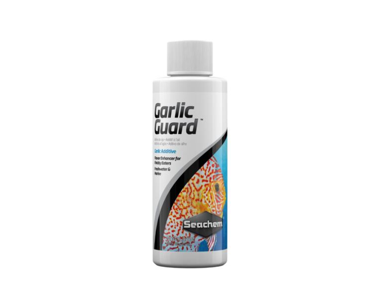 Seachem GarlicGuard é um intensificador de odor e sabor totalmente natural com aroma de alho para peixes de água doce e salgada.