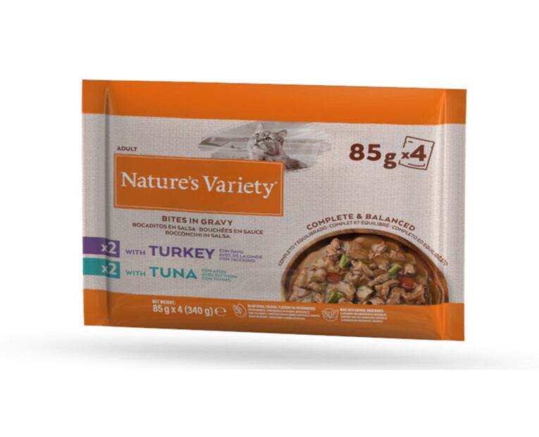 Nature's Variety Multipack de Pedaços de Peru e Atum em Molho
