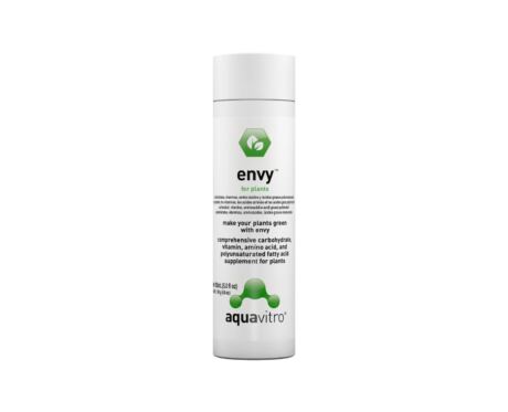 Aquavitro Envy é um suplemento abrangente de carboidratos, vitaminas, aminoácidos e ácidos graxos poliinsaturados que atende às necessidades nutricionais micro e residuais das plantas.