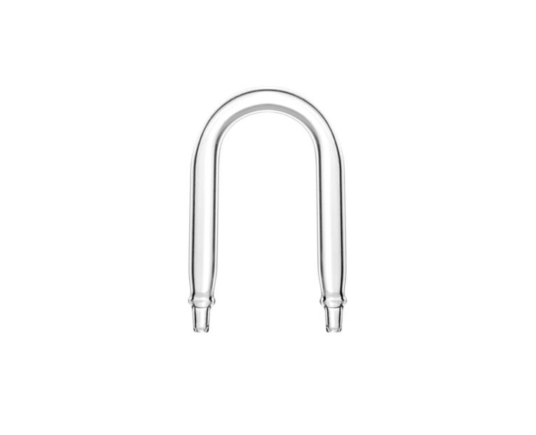 O Tubo em U de vidro para CO2 Seachem permite que passe facilmente a linha de ar (de preferência de silicone) para CO 2 ou para suprimento geral de ar sobre a borda do aquário sem dobrar ou amassar.