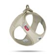 Peitoral Curli Clasp Bombazina Bege Vest Air-Mesh indicado para cães pequenos e médios.