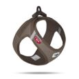 Peitoral Curli Clasp Bombazina Castanho Vest Air-Mesh indicado para cães pequenos e médios.
