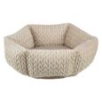 Cama Redonda Livia Bege é um acessório ideal para o descanso de cães e gatos.