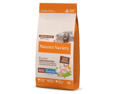 Nature’s Variety Healthy Grains Adult Medium/Maxi Peixe Branco