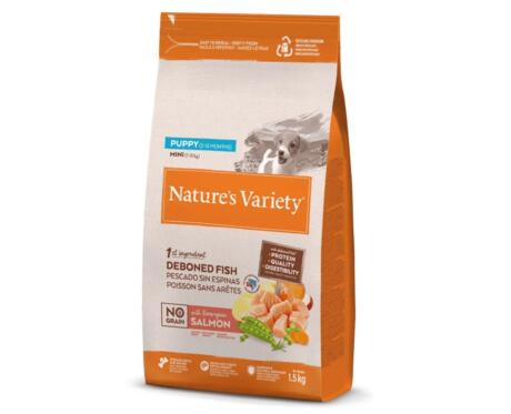 Nature’s Variety No Grain Puppy Mini Salmão da Noruega 1,5 kg