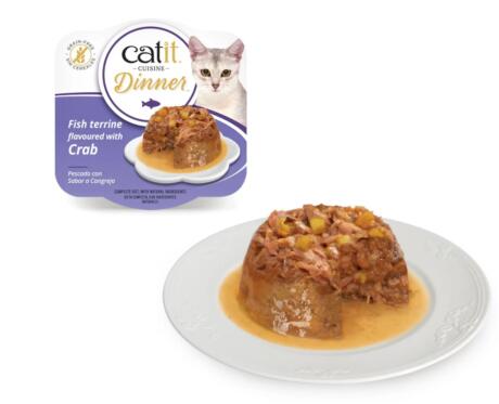 Catit Cuisine Dinner Peixe com molho de Caranguejo 75g