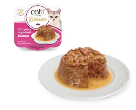 Catit Cuisine Dinner Peixe com molho de Salmão 75g