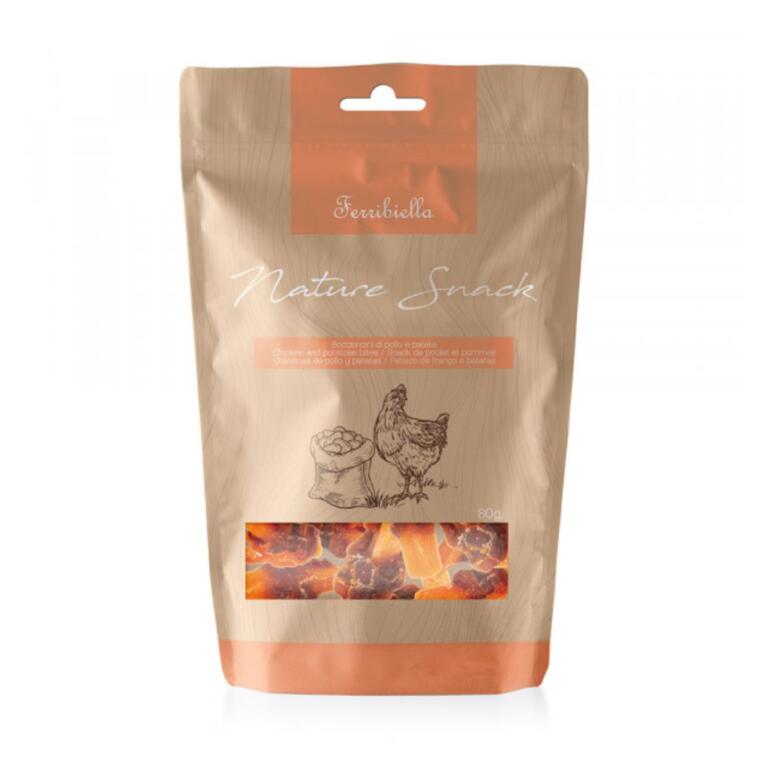 petiscos de frango e batata 80 g para cães Ferribiella