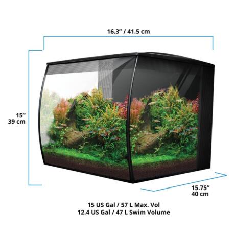Aquário Fluval Flex 2.0 com iluminação LED e filtro integrado