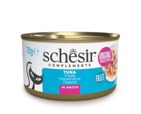 Schesir Atum em Caldo 70 g para gato adulto
