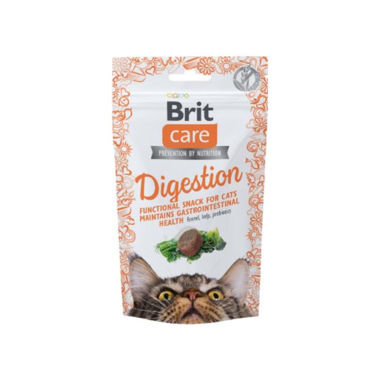 Snack funcional Brit Care Cat Snack Digestion com atum e funcho para gatos.