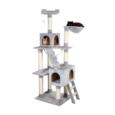 Arranhador de cubos modular Kerbl para gatos com escada e zonas de sisal.