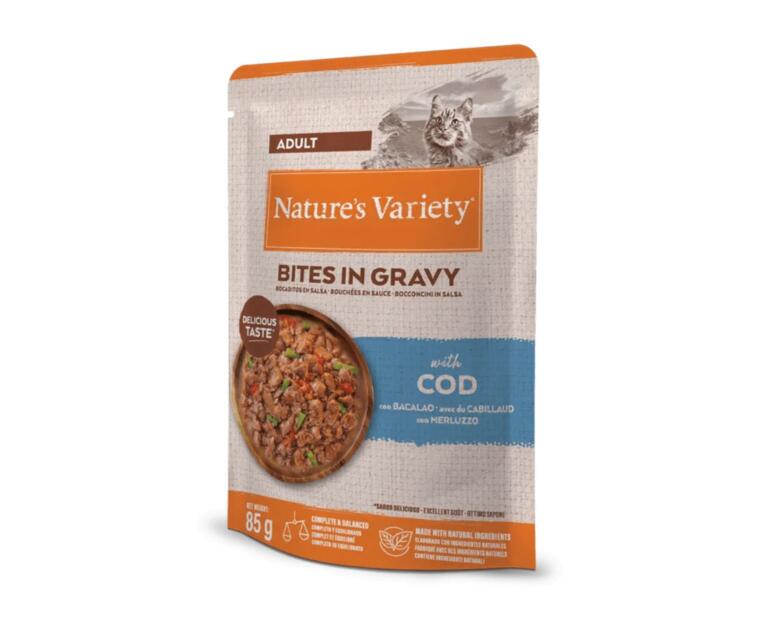 Nature's Variety Bites in Gravy Bacalhau