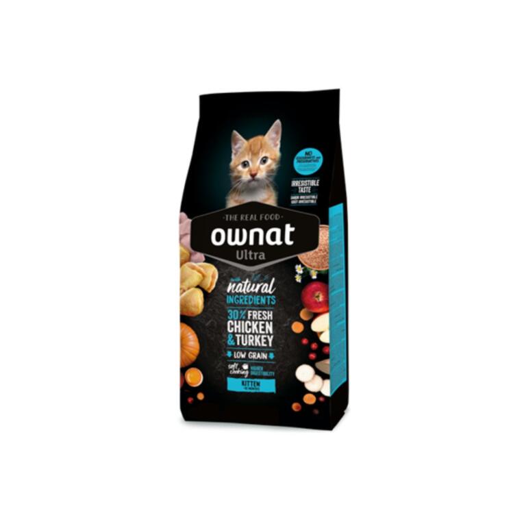 A Ração Ownat Ultra Kitten é a solução nutricional de excelência para o início de vida do seu novo companheiro.