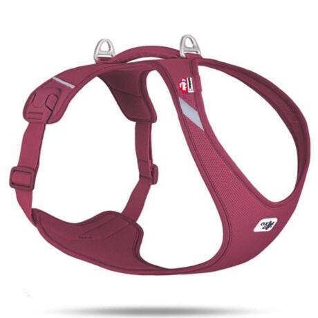 Peitoral ergonómico New Belka Comfort da marca Curli em cor bordeaux para cães de médio e grande porte.