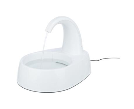Bebedouro fonte Curved Stream da Trixie com capacidade de 2,5 litros para cães e gatos.
