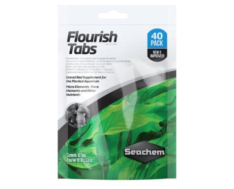 Seachem Flourish Tabs pastilhas fertilizantes de libertação prolongada para substrato de aquário plantado.