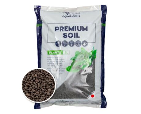 Saco de substrato ativo Premium Soil Plants Aquatlantis para aquários Confort Animal.