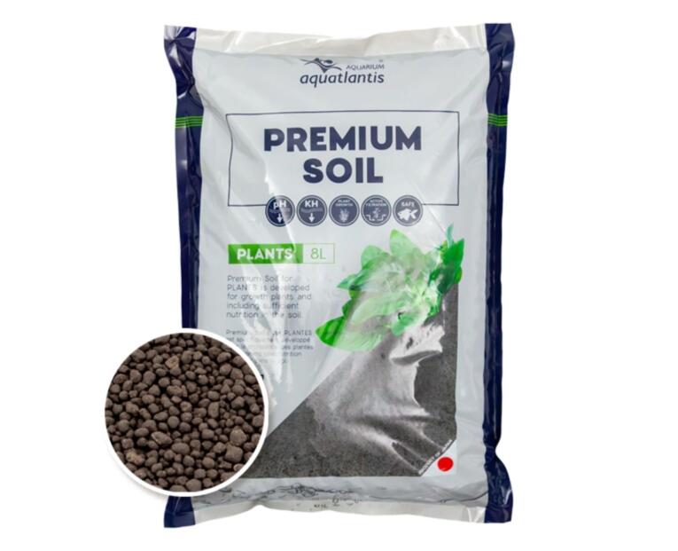 Saco de substrato ativo Premium Soil Plants Aquatlantis para aquários Confort Animal.