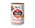 Lata de comida húmida para cães Brit Fresh Vaca com Abóbora, paté natural e holístico.