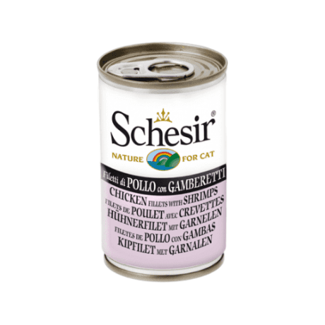 Schesir Gato Frango com Gambas em Gelatina Natural 140gr